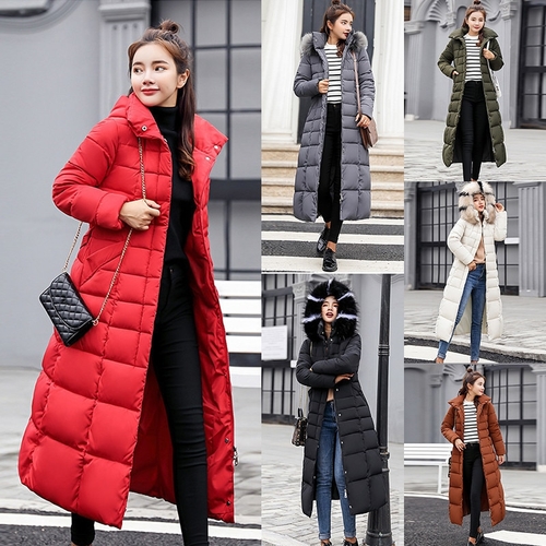  Women Winter White Long Coat Long Sleeve