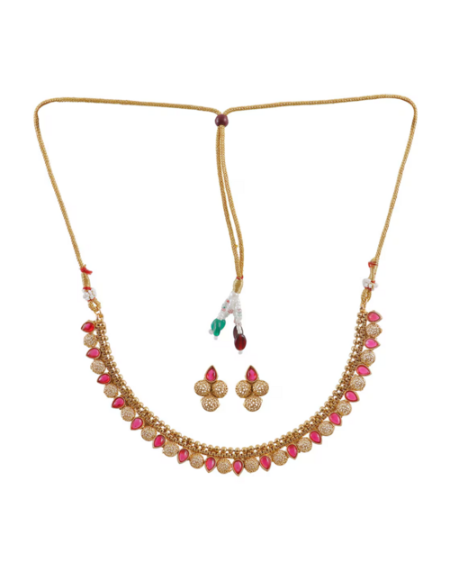 Artificial Stylish Baby Pink Premium Jewellery Set For Women