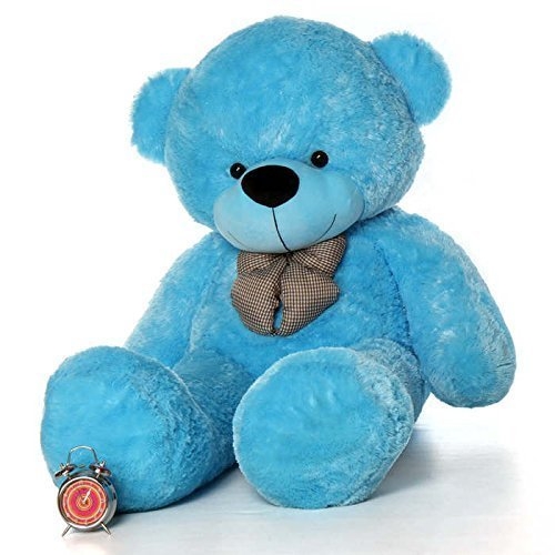 4 Feet Teddy Bear Large Very Soft Lovable Hugable Soft Toys LIGHT BLUE