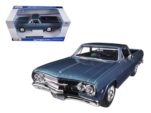 1965 Chevrolet El Camino Blue  Metallic 1/25 Diecast Model Car by