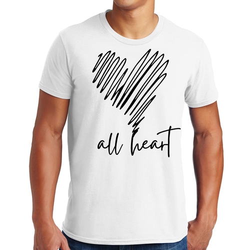 Mens Graphic T-shirt Say it Soul - All Heart Line Art