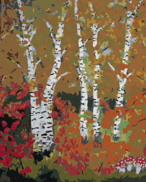 Paint by Numbers - BIRCH TREES IN AUTUMN