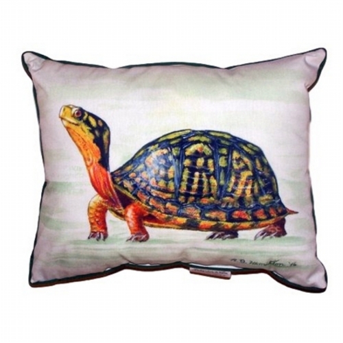 Betsy Drake HJ491 Happy Turtle Large Indoor & Outdoor Pillow - 16 x 20