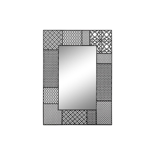Wall mirror DKD Home Decor Mirror Black Metal (66 x 1,5 x 92 cm)