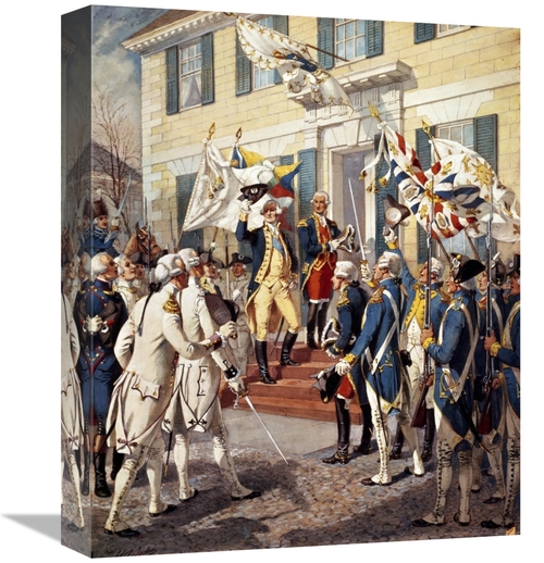 Global Gallery GCS-279025-16-142 16 in. Washington Visiting Rochambeau