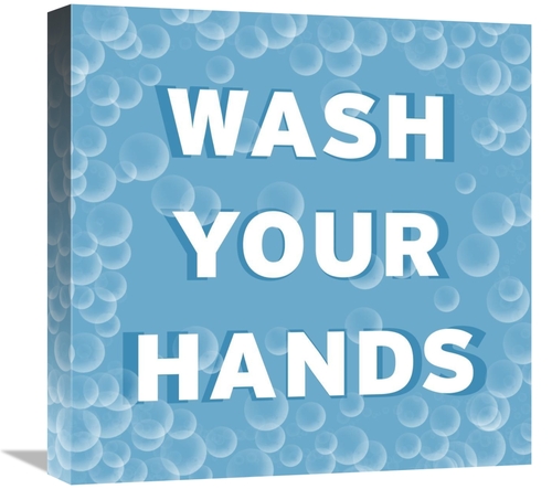 Global Gallery GCS-453841-1818-142 18 x 18 in. Bathroom Signs - Bubble