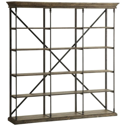 Shelves DKD Home Decor Sheesham Brown Dark brown Light grey Wood Metal