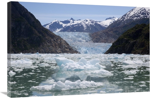 Global Gallery  24 x 36 in. South Sawyer Glacier & Bay Full of Bergy B