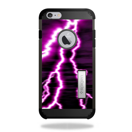 MightySkins SPTAI6PLKI-Purple Lightning Skin for Spigen iPhone 6 Plus 