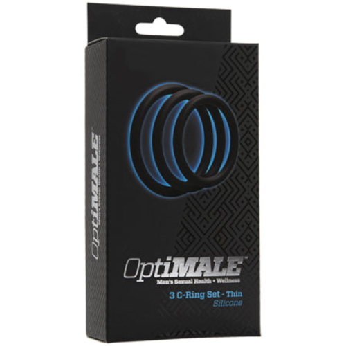 OptiMALE – 3 C-Ring Set – Thin Black