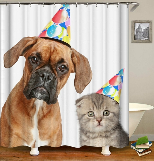 Birthday Pets Shower Curtain