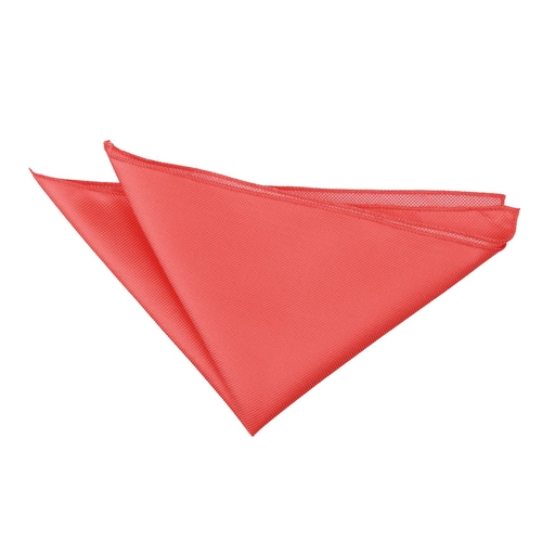 Solid Check Handkerchief - Coral