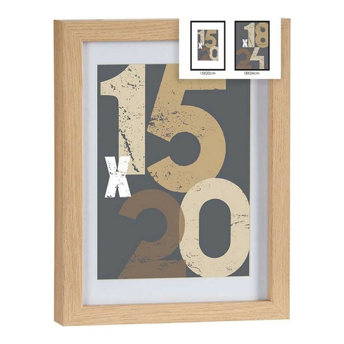 Wall photo frame Light brown Natural MDF Wood (20,5 x 2,5 x 26,5 cm)
