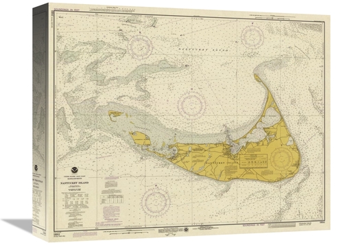 Global Gallery GCS-450542-16-142 16 in. Nautical Chart - Nantucket Isl