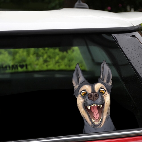 Removable & Reusable Stickers Funny Dog Car