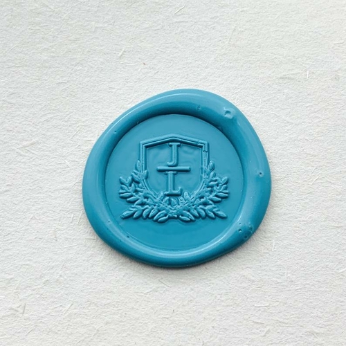 Custom Initial with Rosemary Sealing Wax Stamp - Personalized Wax Seal