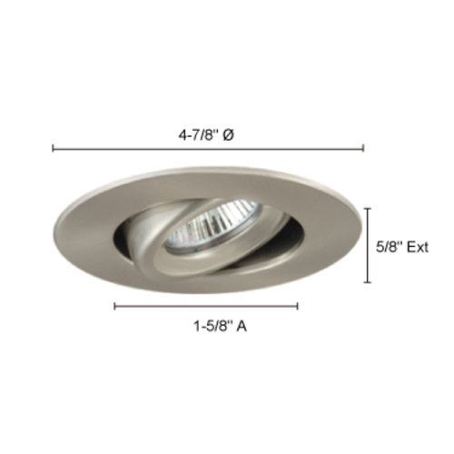 Jesco Lighting TM408WH 4 in. trim With adjustable Gimbal Ring, Whi