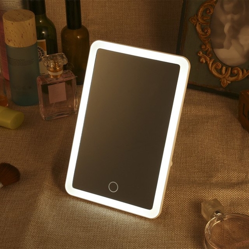 Rechargeable LED Cosmetic Mirror Square Dimming
