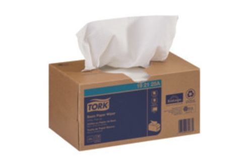 SCA 192125A 9 x 10.25 in. Tork Basic Paper Wiper with Pop-up Box, 