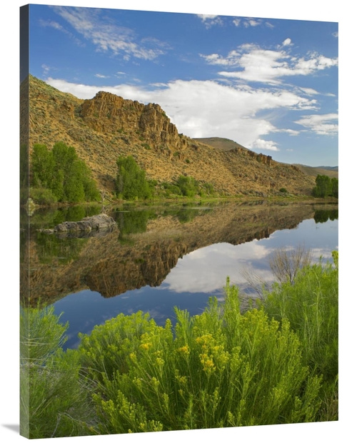 Global Gallery GCS-452175-3040-142 30 x 40 in. Cliffs Reflected in Lak