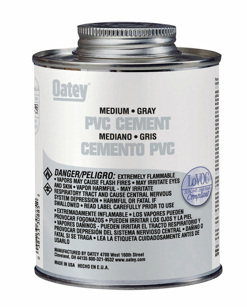 Oatey 4068862 32 oz PVC Cement - Gray