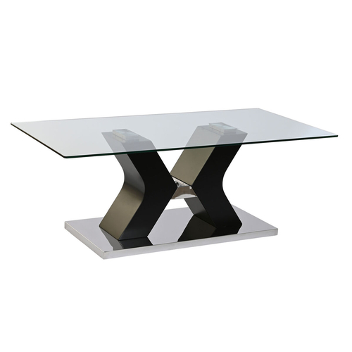 Centre Table DKD Home Decor Wood 120 x 60 x 45 cm Tempered Glass MDF