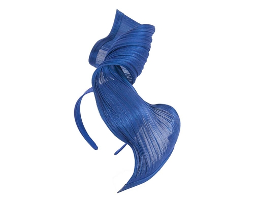 Large royal blue bespoke Jinsin racing fascinator