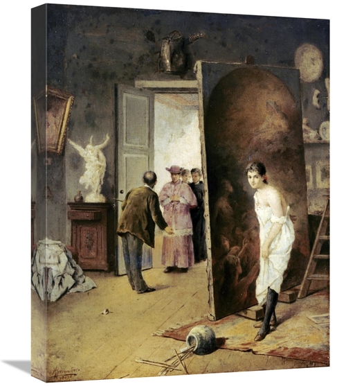 Global Gallery GCS-267417-22-142 22 in. The Studio Visitor Art Print -