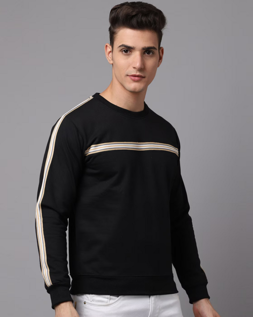 Striped Round-Neck Sweatshirt