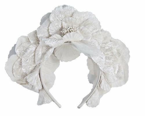 Cream flower halo fascinator