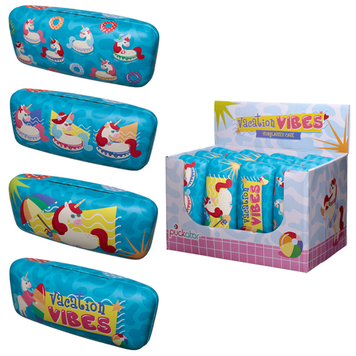 Fun Unicorns Vacation Vibes Sunglasses Case