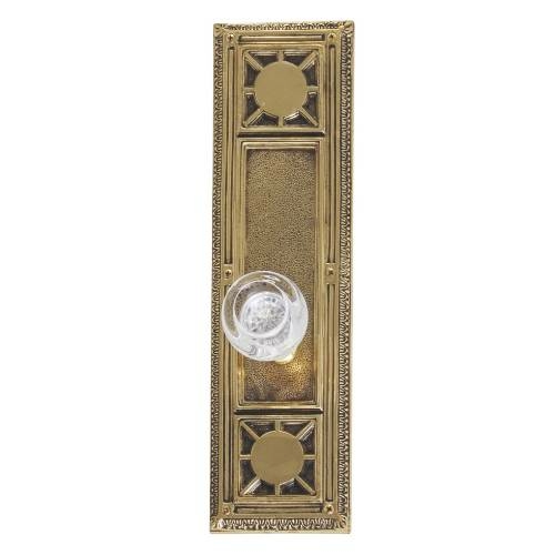 Brass Accents D04-K720D-EMP-486 Interior Door Plate Double Dummy Set -