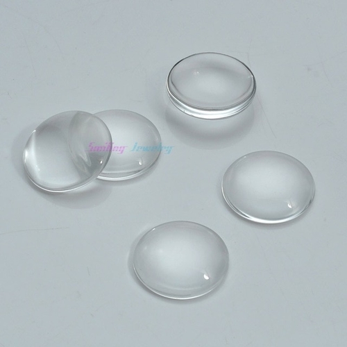 50pcs 16mm (5mm Thick) Clear Magnifying Round Doom