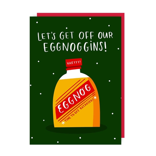 Eggnoggins Funny Christmas Card (Pack of 6)