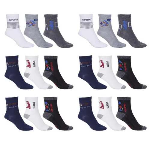 Latest Pack of 18 Multi color Ankle Socks Combo for Men and Women