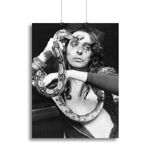 Alice Cooper with his snake Katrina Canvas Print or Poster