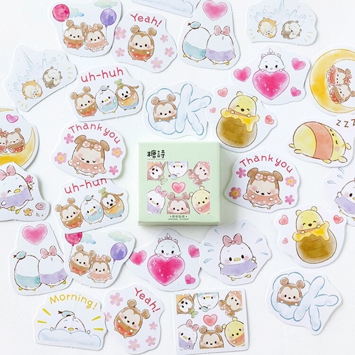 45PCS/ PACK Cute Egg Sticker DIY Marker