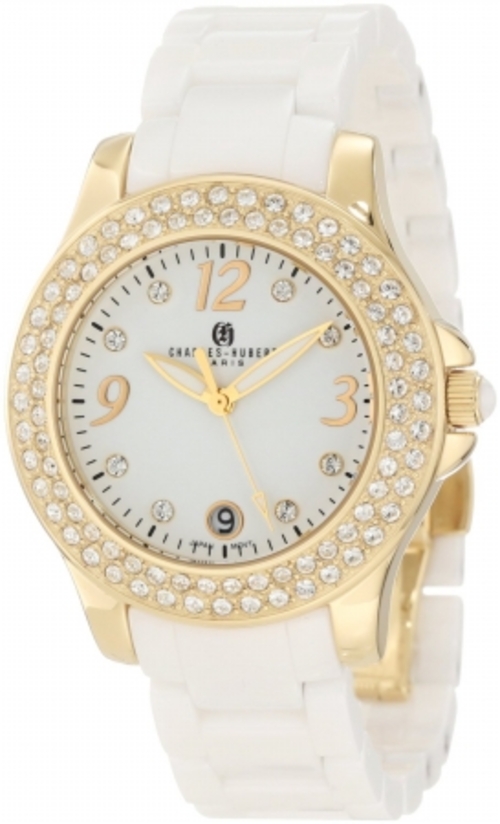 Charles-Hubert Paris 6789-W Gold-Plated Stainless Steel Case Ceramic B