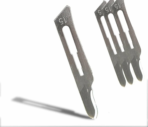 Case of 100 Disposable Carbon Steel Blade Size 15. Non Sterile