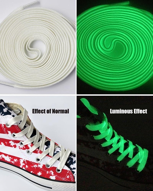 WFJ Glow In The Dark Shoe Laces 47  (120cm) Luminous All Sports Thick