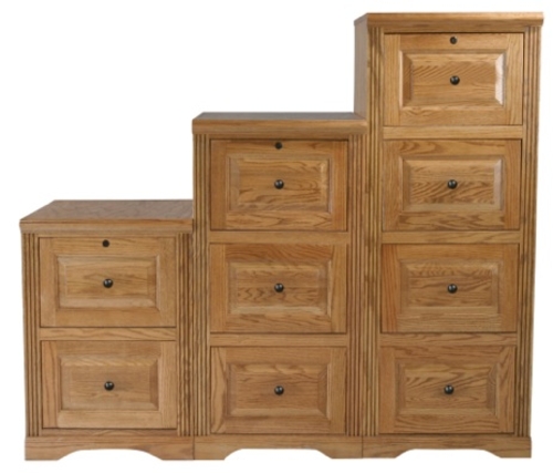 American Heartland 93003CB Oak 3 Drawer File Cabinet, Classic Bour