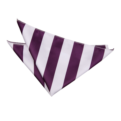 Striped Handkerchief - Purple & White