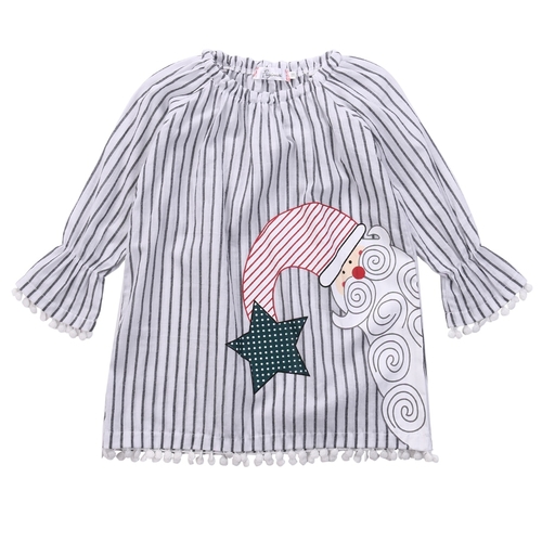 Xmas Baby Kids Girls Santa Claus Casual Tutu Dress
