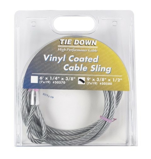 Tie Down Eng 50580 Cable Sling  Vinyl - 9 ft. x 0.37 x 0.5 in.