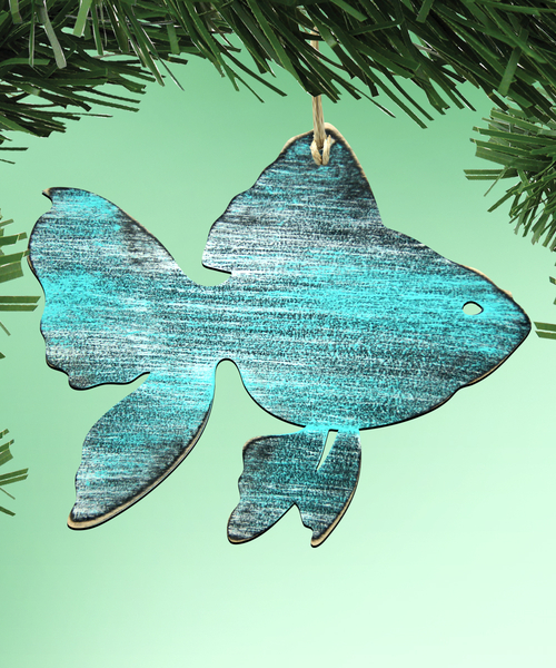 Designocracy 99534-O Fish Wooden Ornament