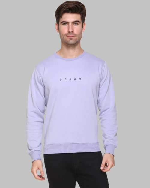Crew-Neck Sweatshirt with Ribbed Hem