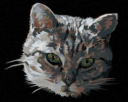 Paint by Numbers - GREY CAT PORTRAIT