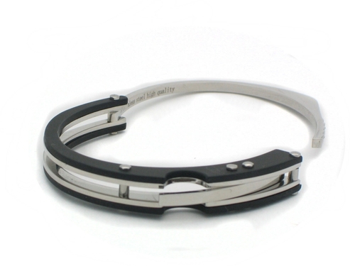 Fronay 286103 Adjustable Locking Component Mens Black Stainless Steel 