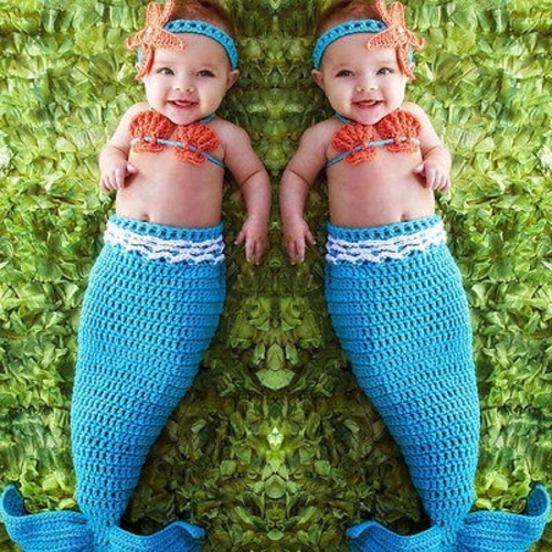 newborn photography props baby Costume Mermaid