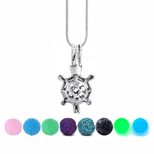 Main Lava Stone Necklace DIY Cabochon Pearl Cage image